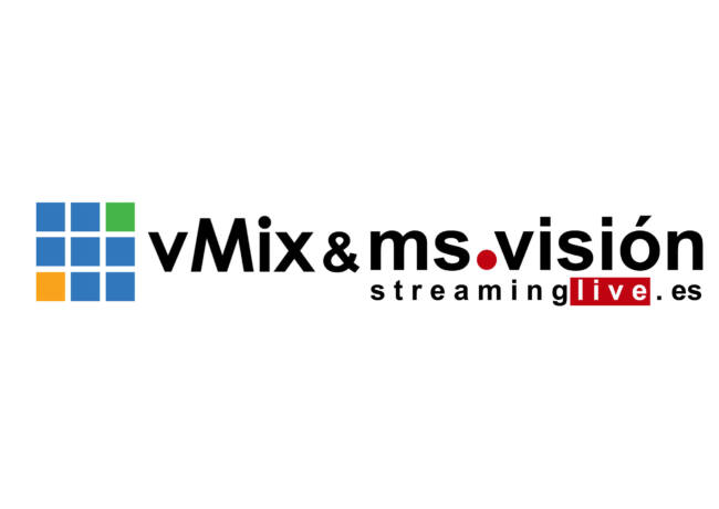 vmix & msvision streaming letras negras fondo blanco